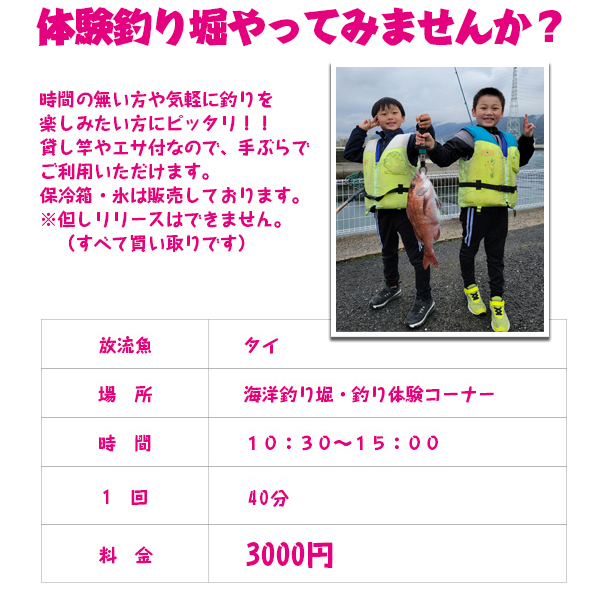 体験釣り堀