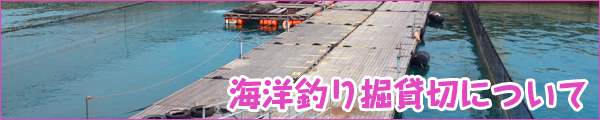 海洋釣り堀貸切について