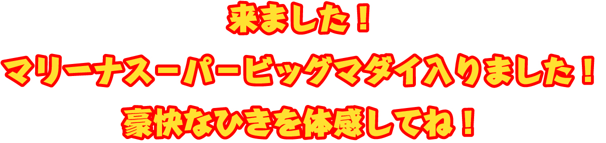 豪快なひきを体感してね！